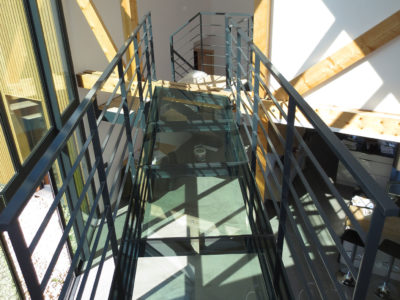 passerelle en verre interieur