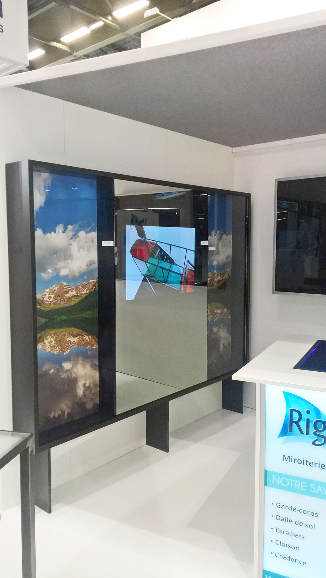 miroir TV batimat 2017 innovation verre intelligent