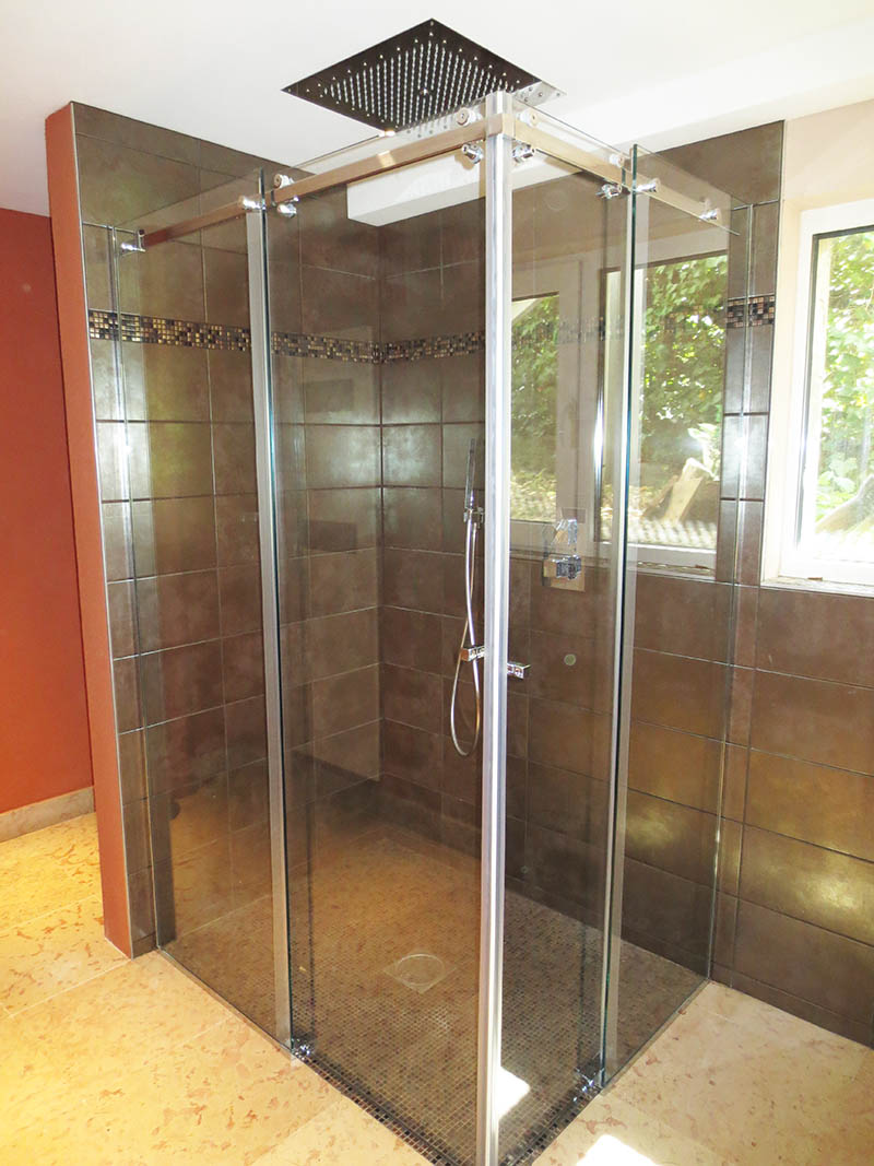 cabine de douche en verre sécurit
