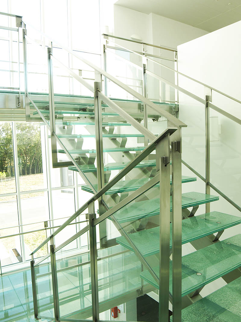 escalier en verre sur mesure