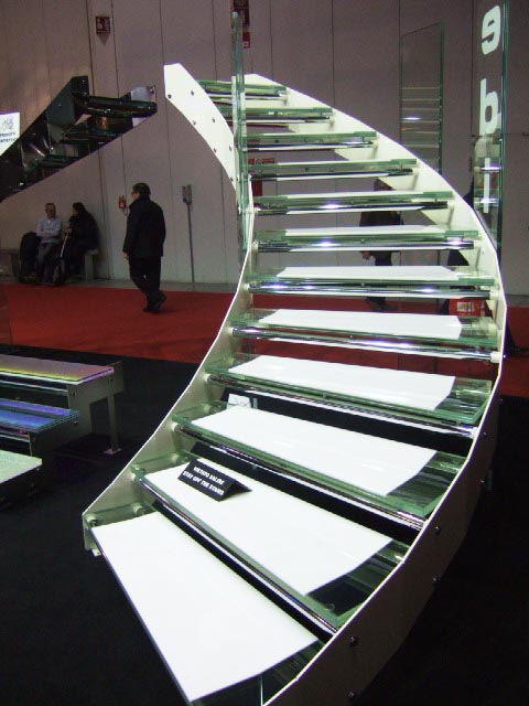 escalier sur mesure en verre trempé