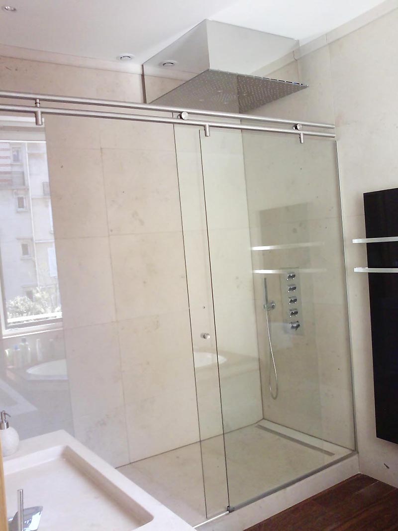 parois de douche en verre sécurit transparent 