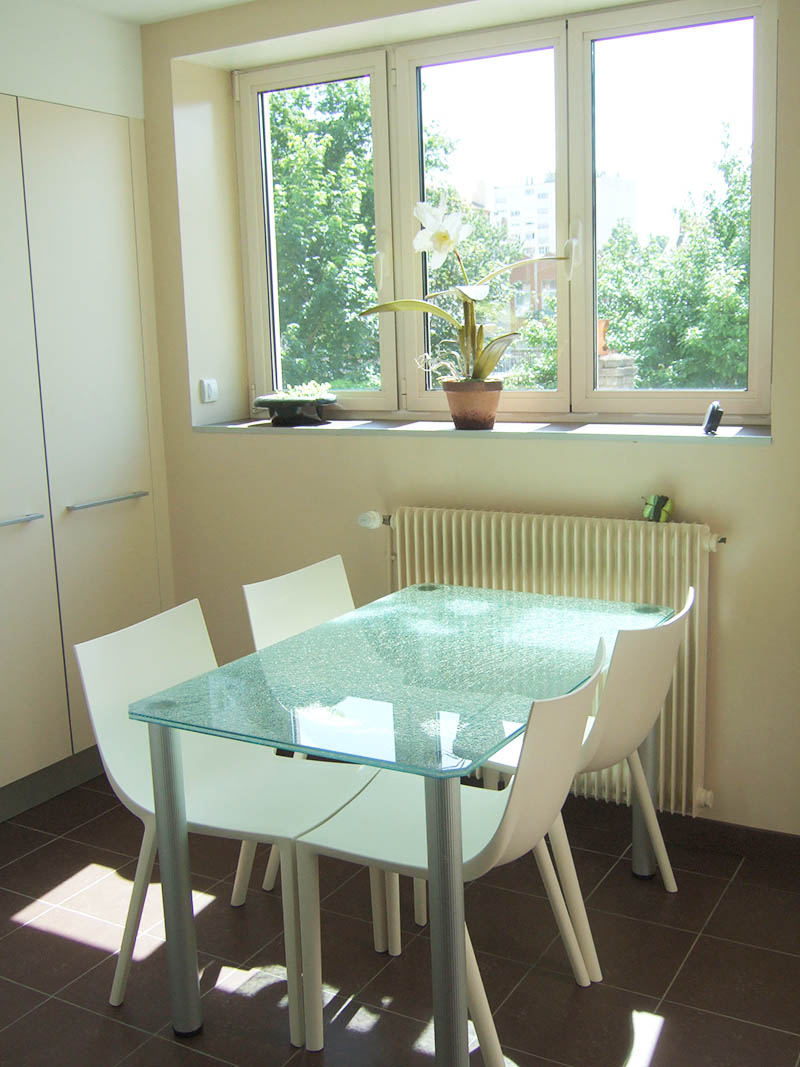 plateau de table en verre feuilleté