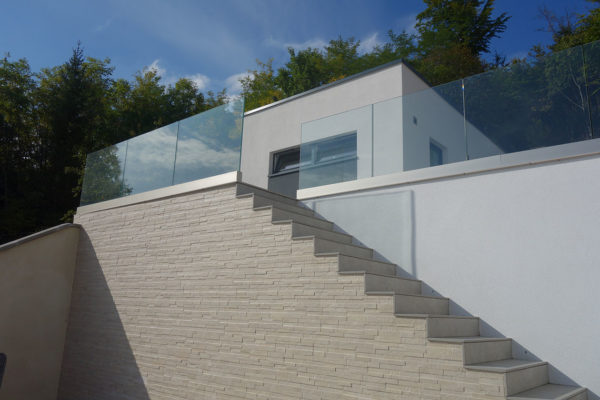 rambarde en verre sur mesure pour escalier