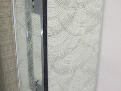 porte de douche en verre feuillete decoratif