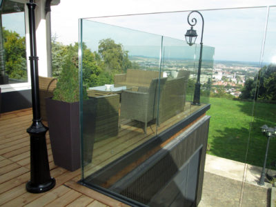 Garde-corps en verre pour terrasse