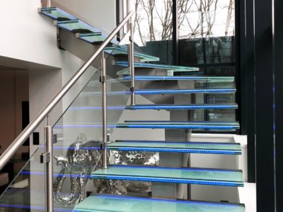 marches escalier verre sur mesure