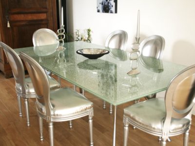 Plateau de table en verre