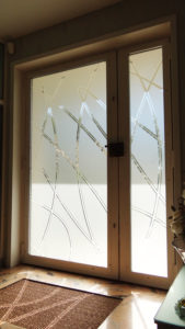 Porte vitrée en verre