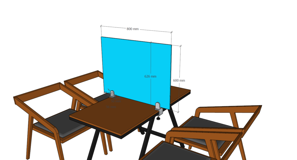 Ecran de protection en verre