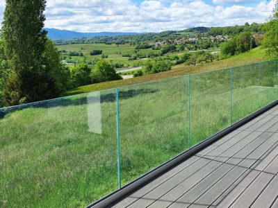 Rambarde en verre pour terrasse