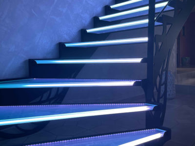 Marches d'escalier en verre INOVA® Leds